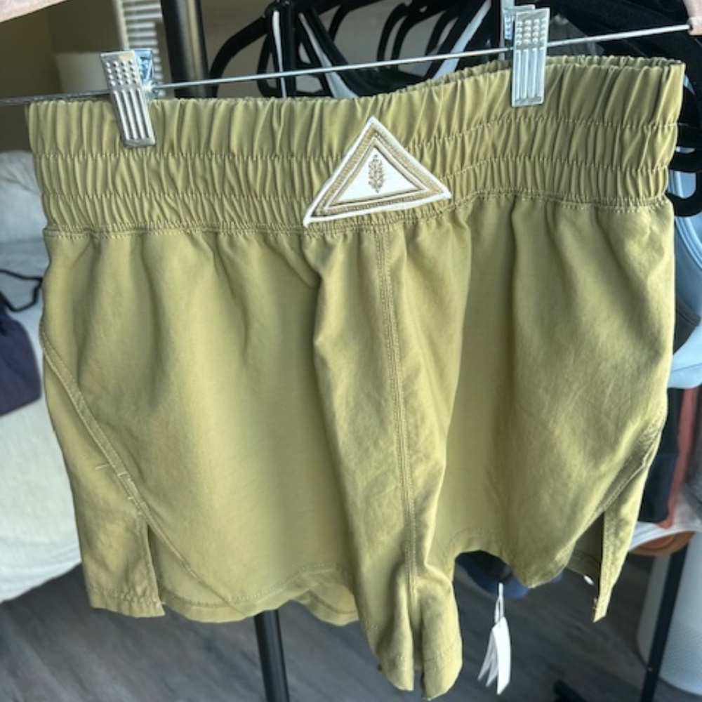 FREE PEOPLE FP Movement Next Round Shorts Muted Sage Green Medium